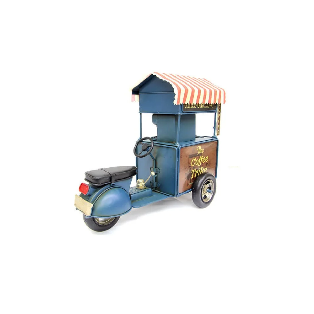 Кофейная тележка винтажная металлическая 27 см декоративная коллекционная