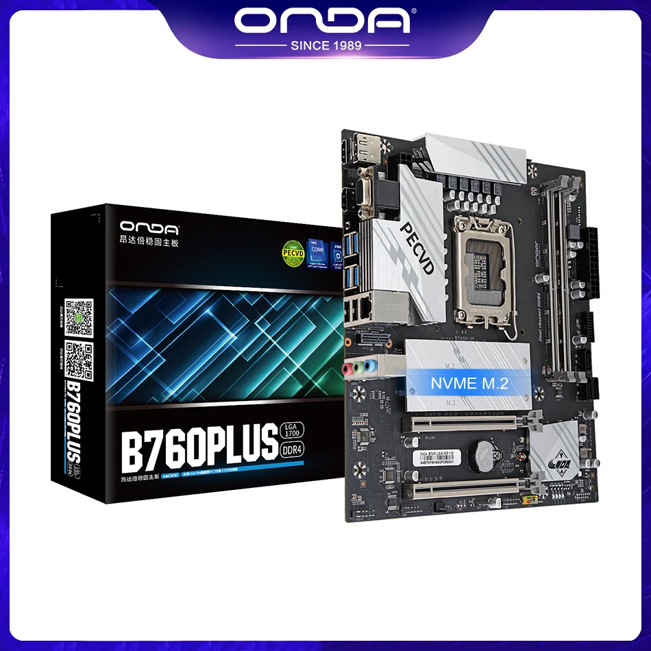 

Материнская плата ONDA B760 PLUS, LGA 1700, поддержка процессора Intel Core i3/i5/i7/i9, 12-й 13-й процессор, двухканальная Память DDR4, B760PLUS