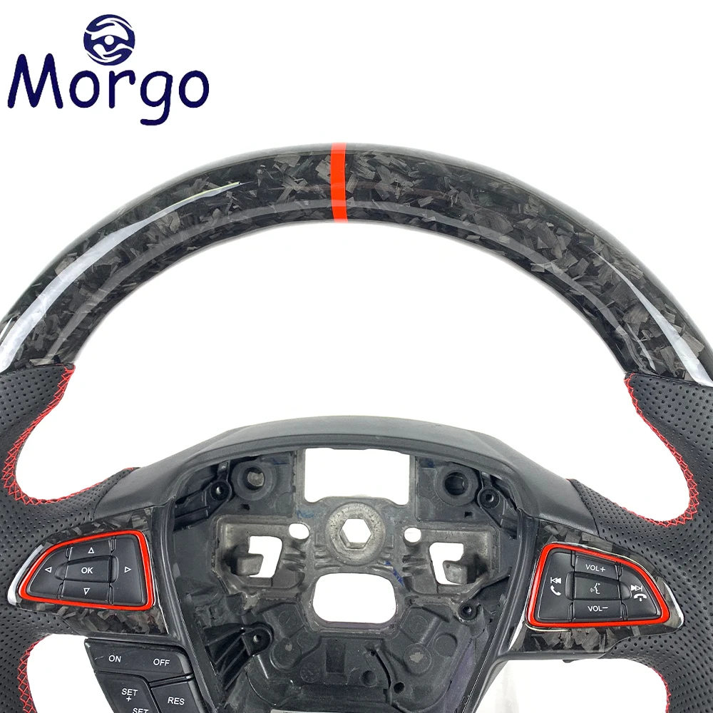 Рулевое колесо из кованого углеродного волокна под заказ для Ford Focus MK3 2015 2016 2017 ST RS