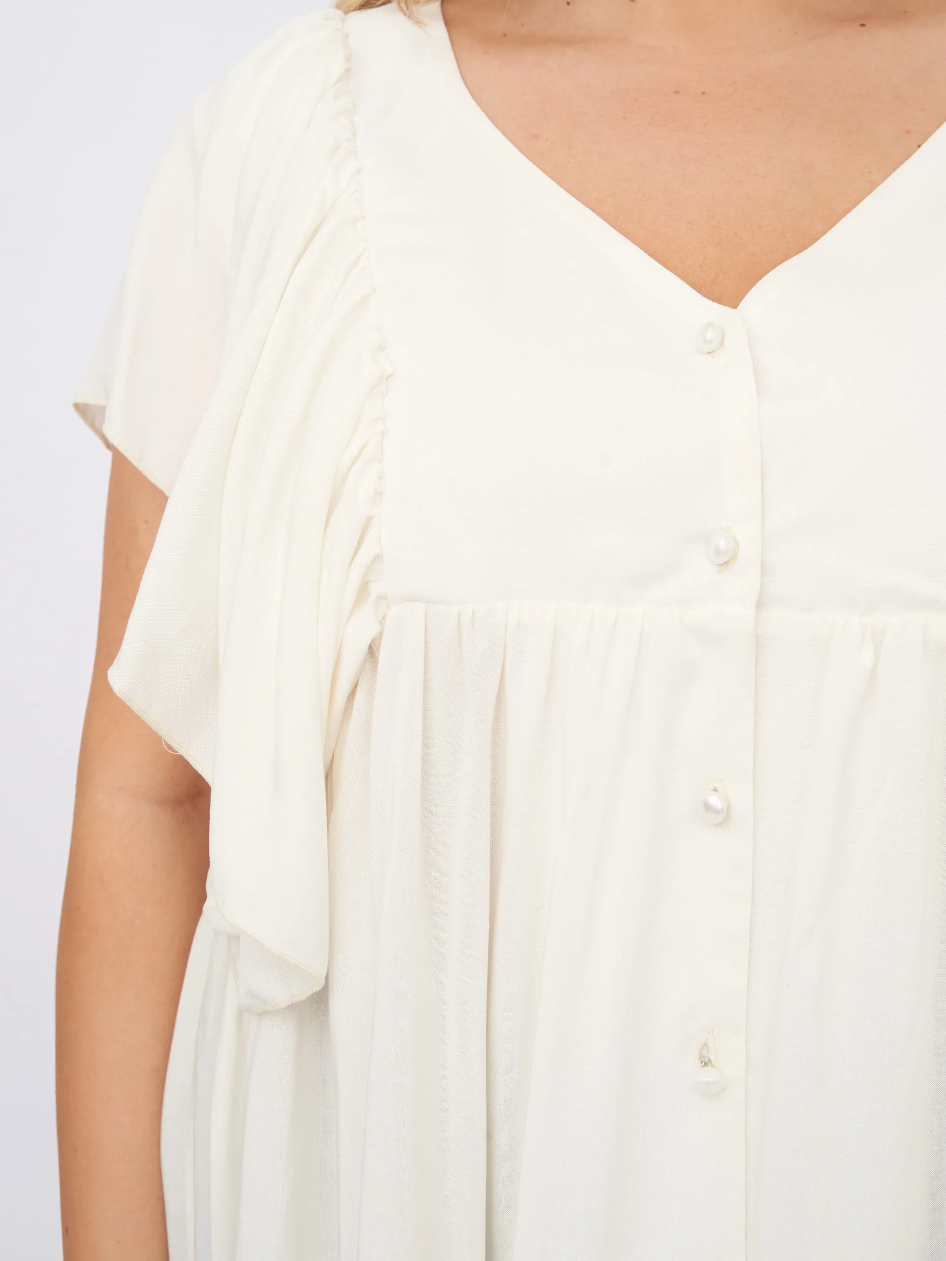 Туника женская ZTU78004WHT02 ZORY больших размеров длинная пляжная домашняя удлиненная