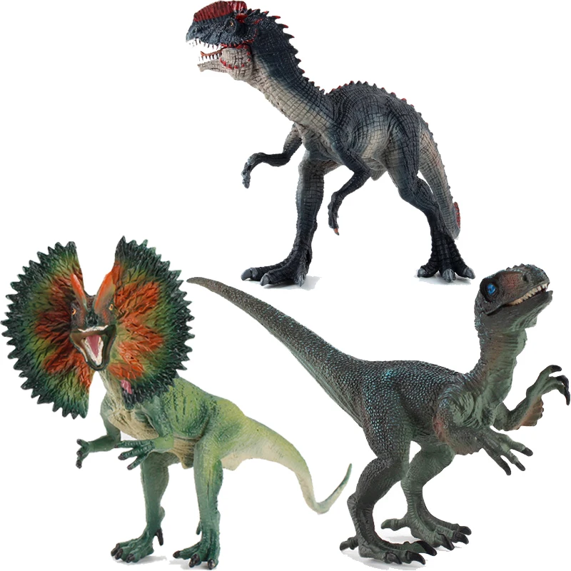 

Dilophosaurus Dinosaurs Figure Jurassic World Dilophosaurus Simulation PVC Action Model Toys Raptor Dinosaurs Ornaments for Kids