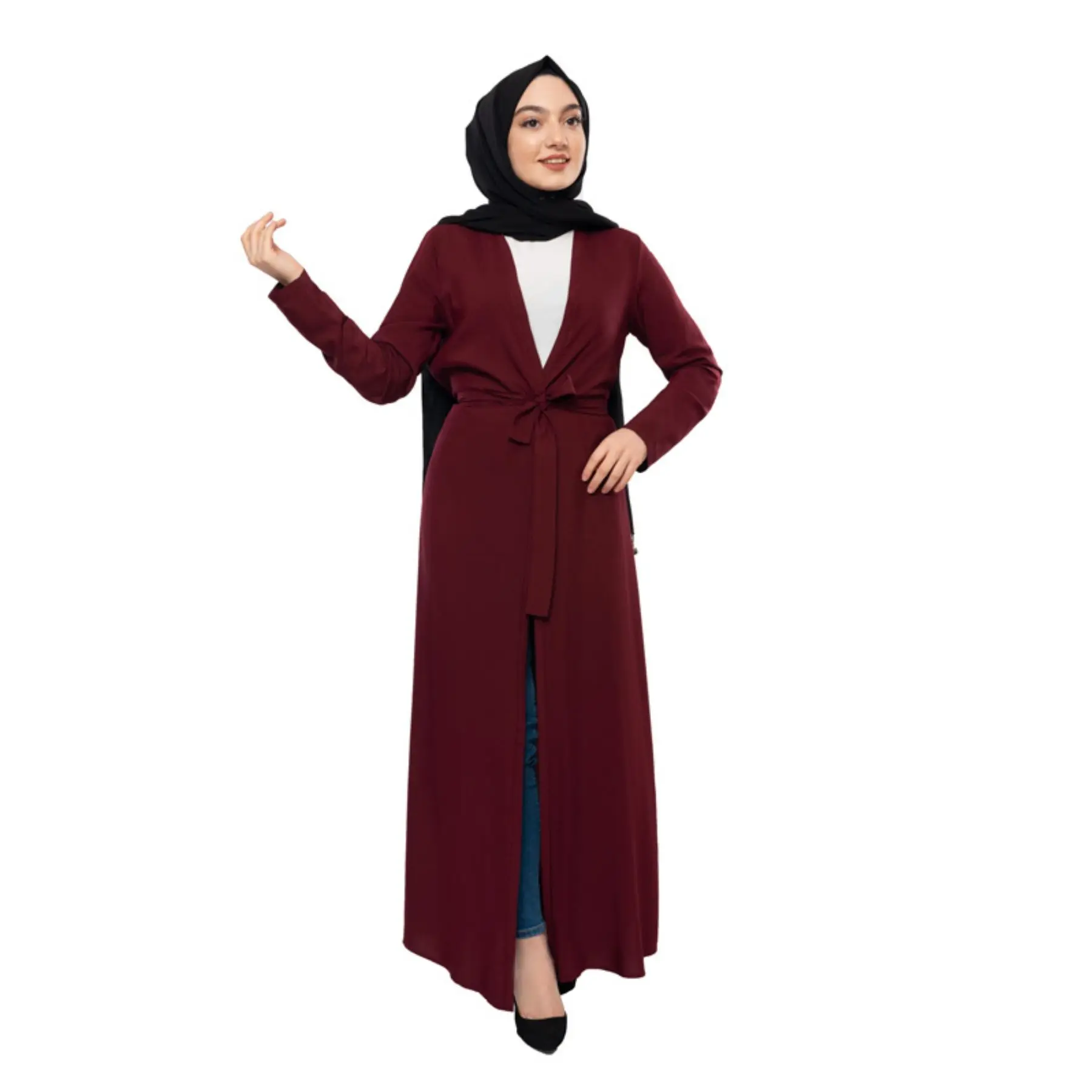

Outwear Cape Muslim Long Cardigan Ferace Hijab İslamic Abaya Muslim Dress New 2022 fashion Turkey Dubai Abaya Kaftan Ferace