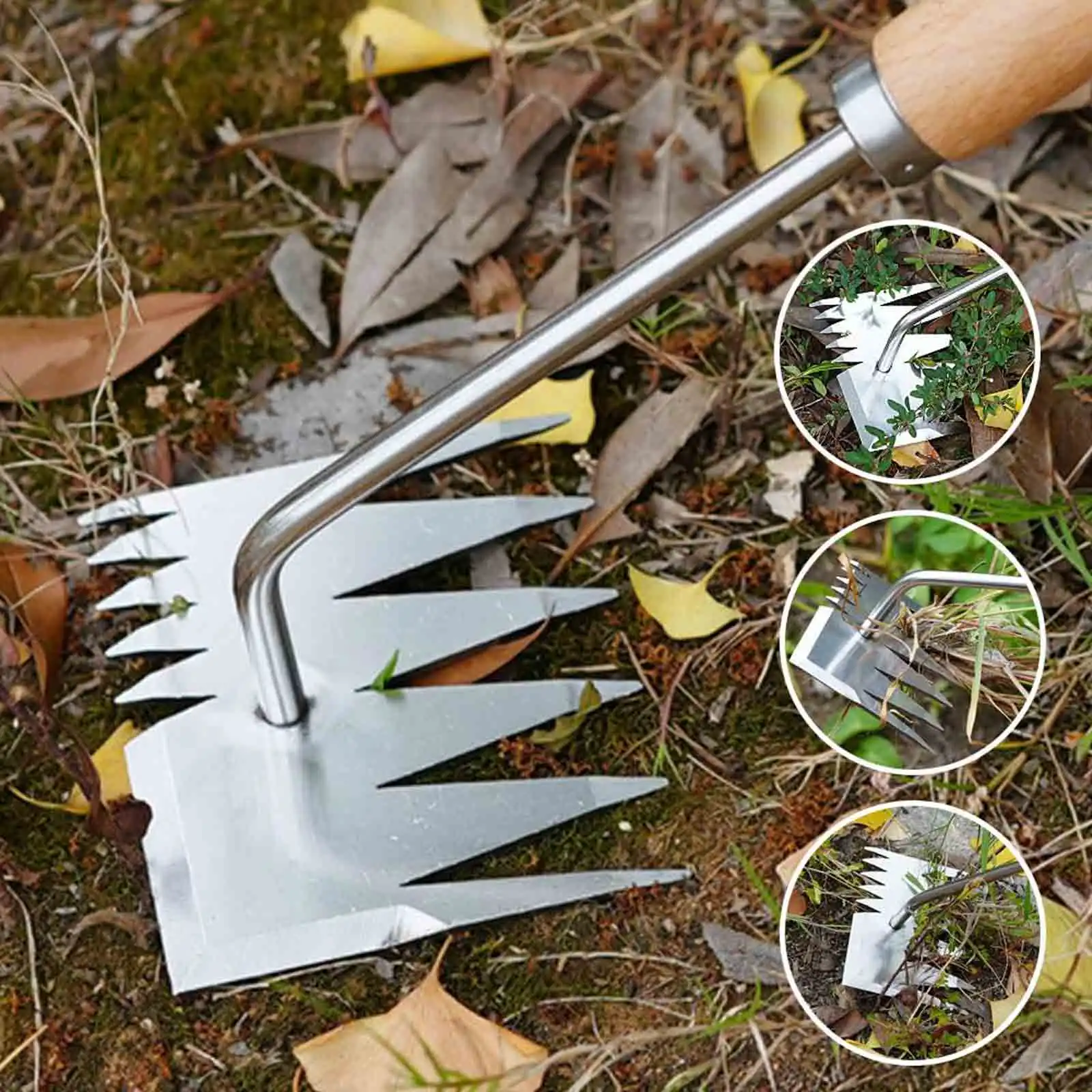 Садовая мотыга с деревянной ручкой - Многозадачный инструмент для прополки