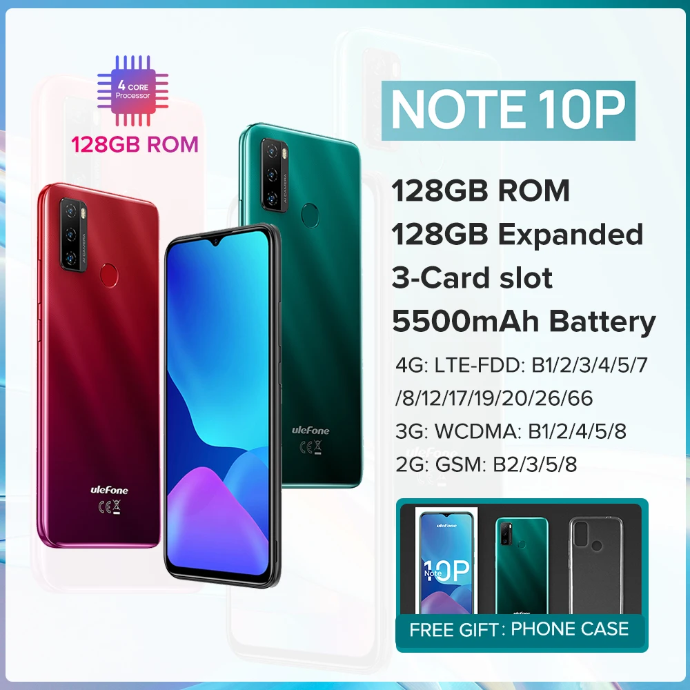 Ulefone Android Smartphone Note 10P 128GB ROM  6.52