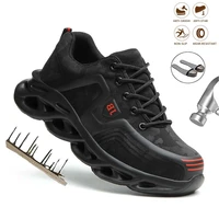 man steel toe indestructible work shoes fashion anti piercing sneaker industrial safety shoes outdoor protection boots