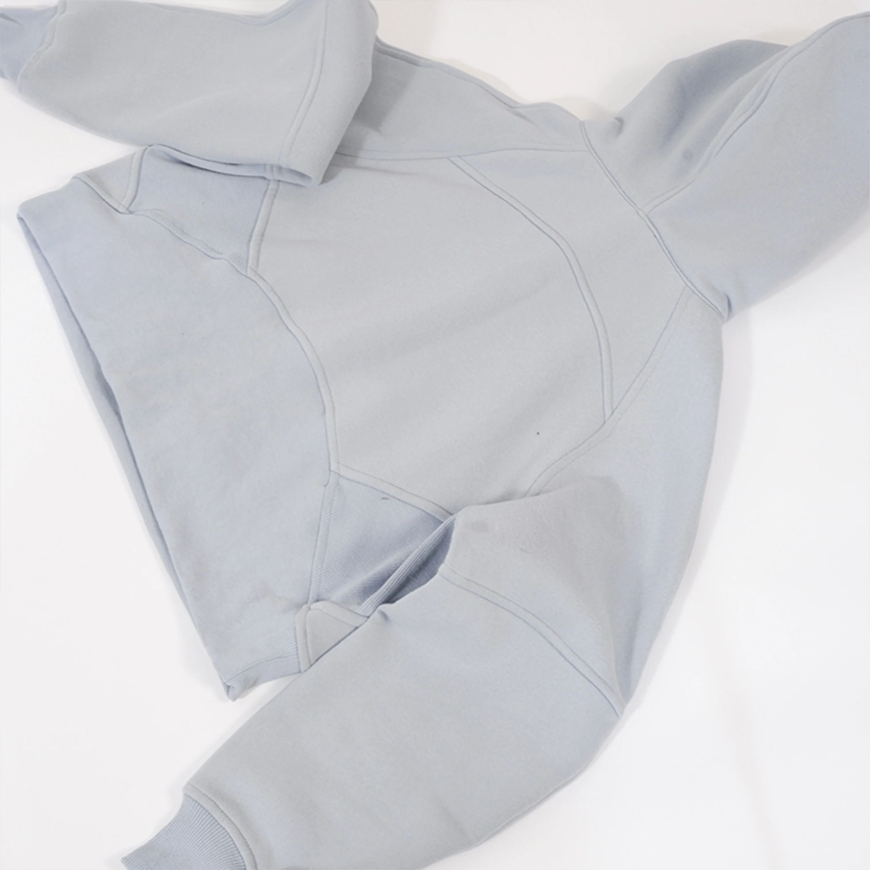 Half-Zip Hoodie Scuba Oversized Hoodie Waist Length Jackets Sweatshirts Soft Thumbholes Leisure Yoga Coat