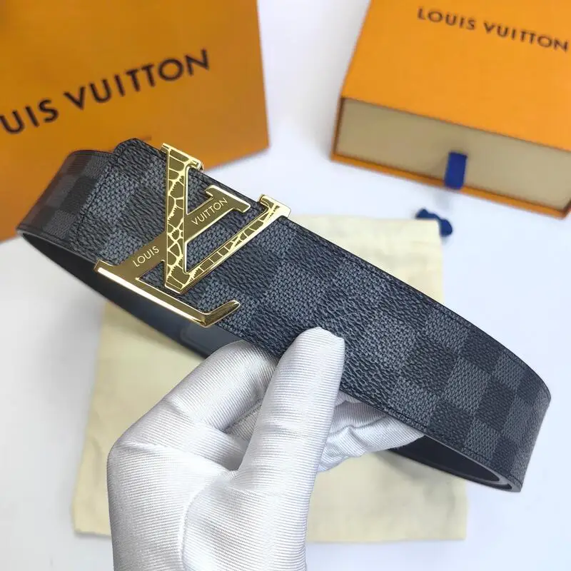 ln Стиль ремня LV один кусок литья аппаратных пряжка Оригинальный кожаный