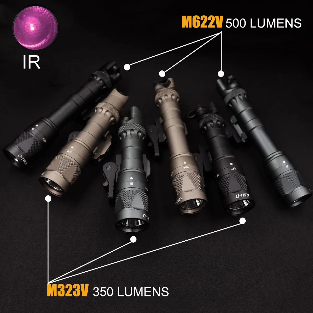 Фото ИК-подсветсветильник M622V M323V, ИК-подсветка и светодиодный белый светильник, 500 люмен, двойной выход с креплением SMA QD, инфракрасный светильник №1