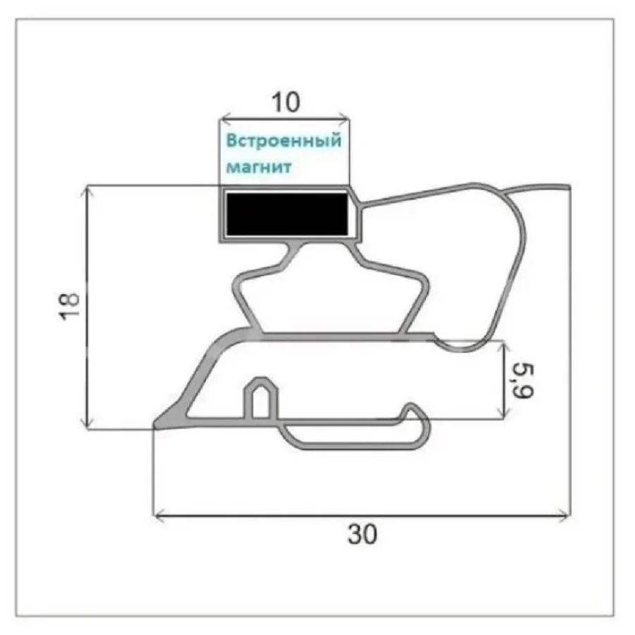Уплотнитель двери для холодильника Stinol / Indesit Ariston 571*1133 мм (114*57 см) 854018 C00854018 С00854018 |