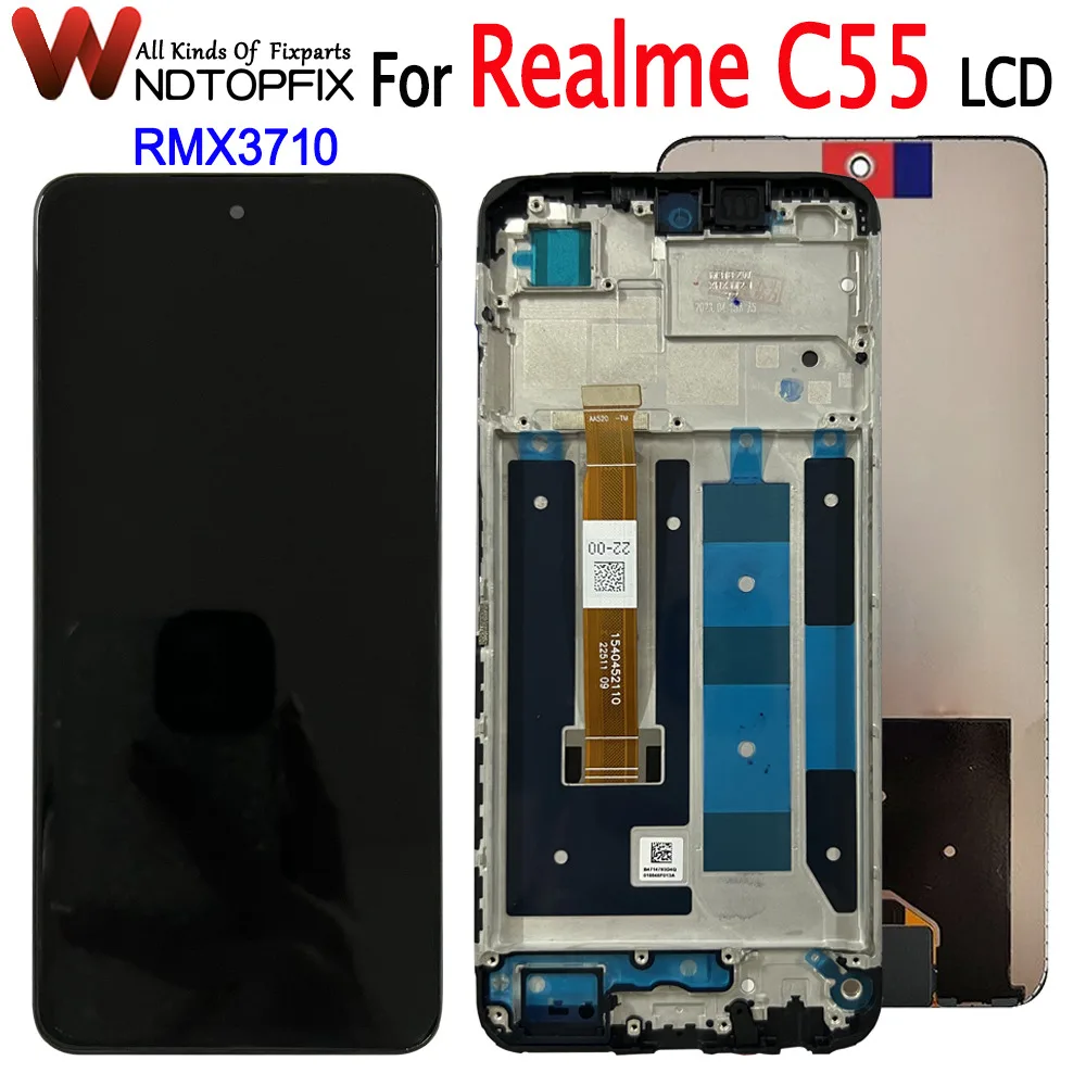 ЖК-дисплей 6 72 дюйма для Realme C55 RMX3710 сенсорный экран с дигитайзером ЖК-экран