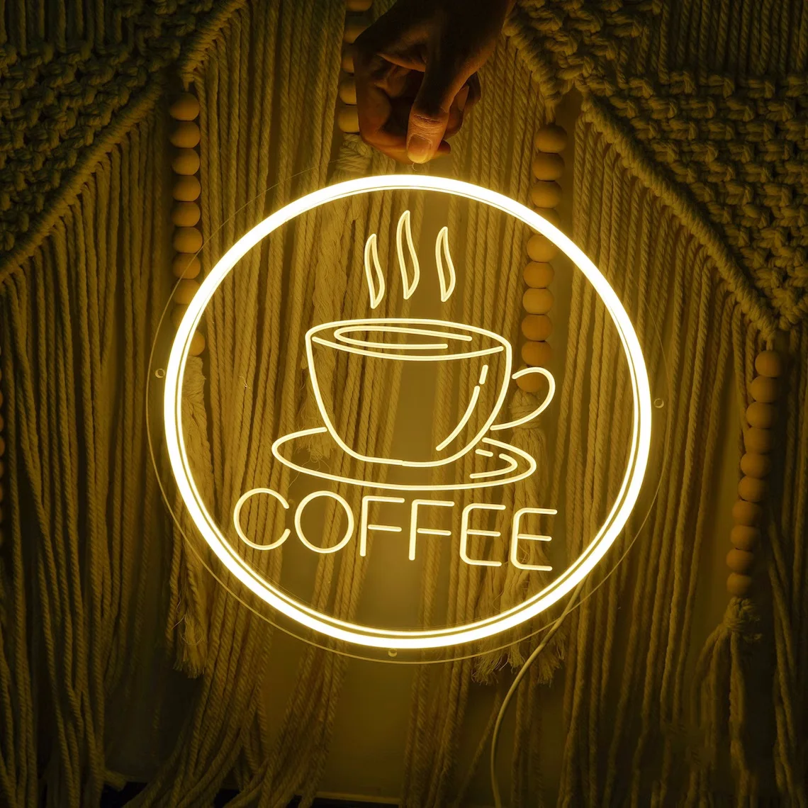 Неоновая вывеска в виде кофейной бары для кофейни магазина на заказ открытие