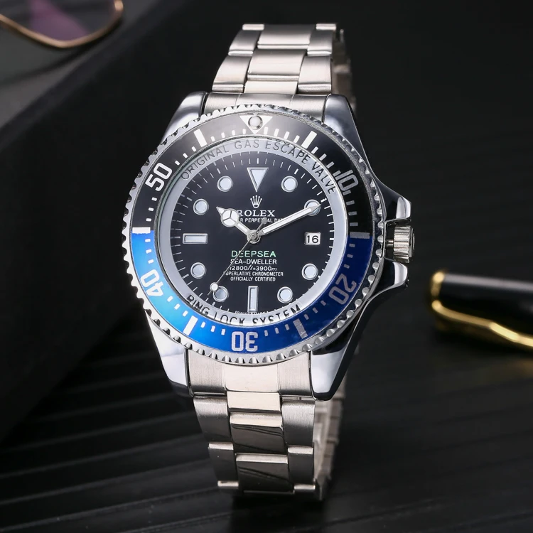 Мужские часы Drainage со стальным ремешком парные в стиле Rolex копия 1:1 Ghost King кварцевые