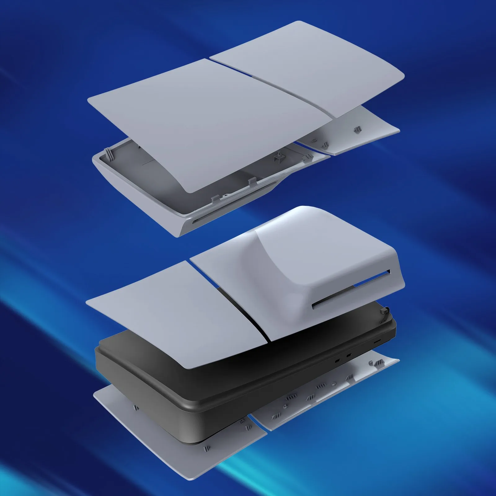 Фото Для PS5 Slim оптический привод/цифровая версия, сменная панель на заказ, ограниченная серия 30th Anniversary, серый корпус игровой консоли из АБС-пластика №3