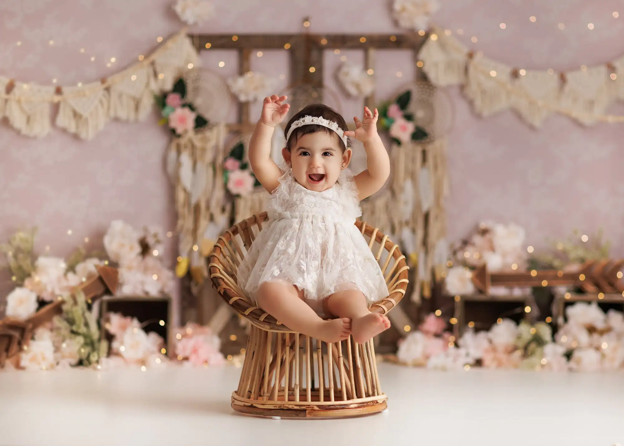 Wild One Dreamer Boho фон для фотосессии детский виниловый