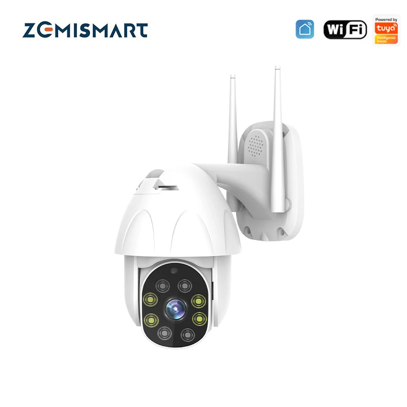 Zemismart – caméra de sécurité WiFi, Tuya Smart Life ONVIF 1080P, interphone IP65, alarme de sécurité à domicile avec détection de mouvement Alexa Echo