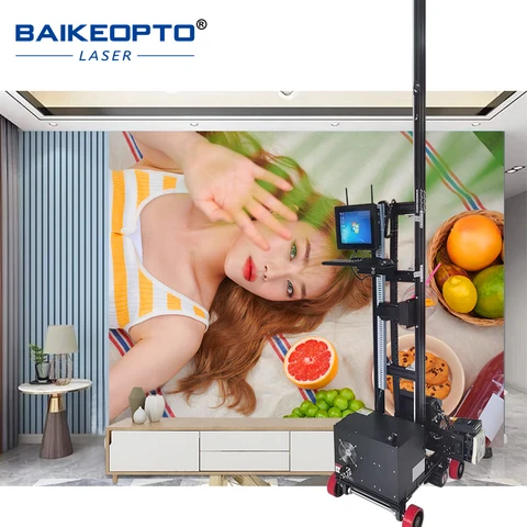BK-GP200XP 3D УФ-настенный принтер 2 в 1, печатная машина для стен и пола с двойной печатающей головкой DX10