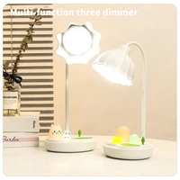 high quality white flower table lamp unique and innovative design living room study table lamp lighting decoration two in one