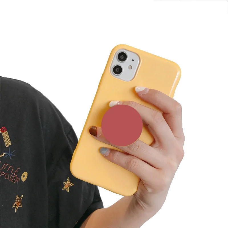 Высококачественный однотонный держатель для телефона с логотипом под заказ