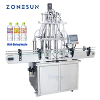 zonesun zs yt4t 4d automatic filling machine 4 diving heads foamy soap liquid shampoo lotion bottle piston water filler