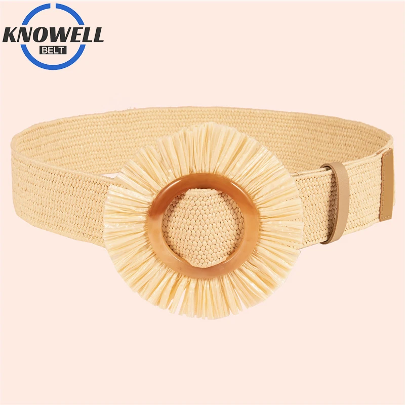 

Широкий пояс цвета хаки в богемном стиле для женщин, плетеный пояс из соломы Y2K, женский модный Повседневный декоративный корсет, эстетичный...
