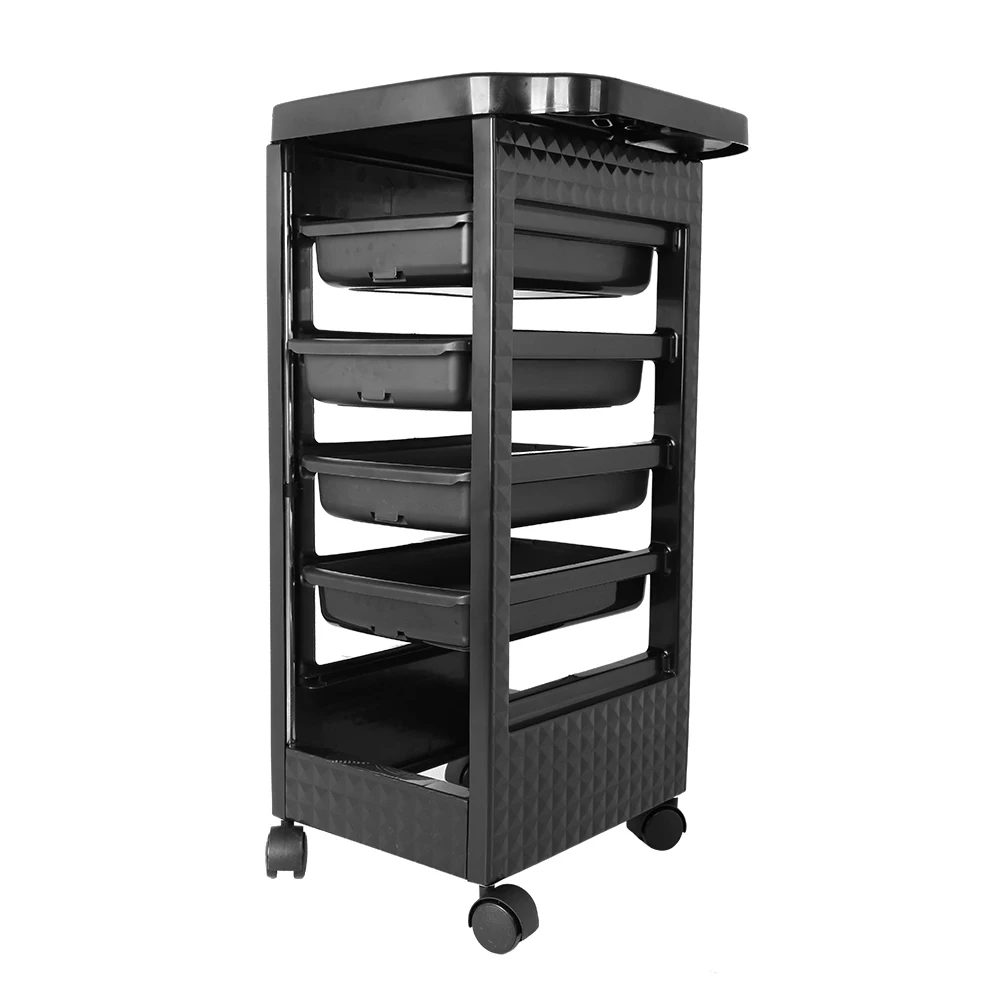 Salon Coloring Trolley Five Tier Rolling Cart With Drawer enlarge