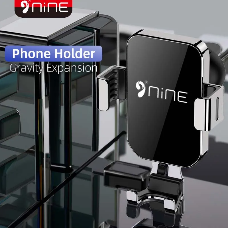 

Nine Phone Holder in Car Cell Mobile Support for the Car Phone Holder for iPhone 14 Pro 13 Cellphone Bracket Gravity Expansion