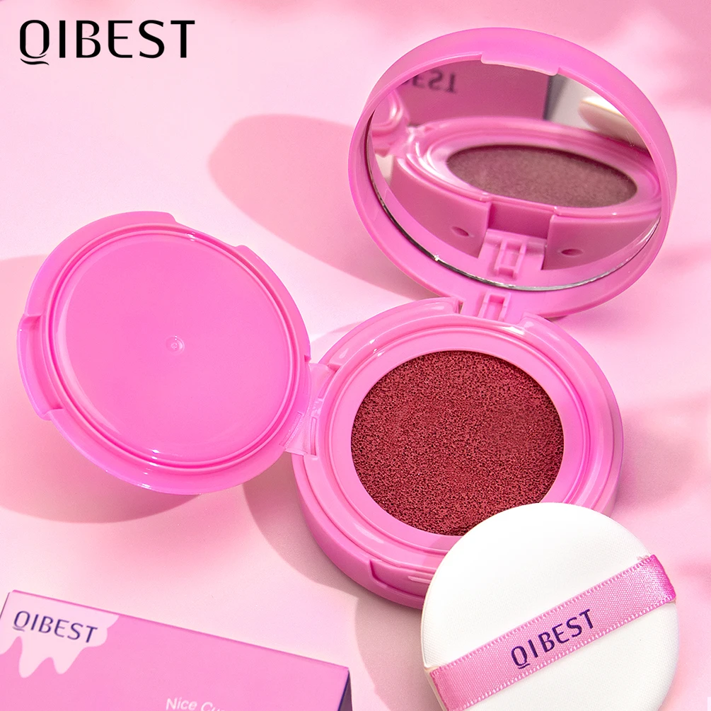 Блестящая палитра румян QIBEST стойкий натуральный контур для щек оттенок