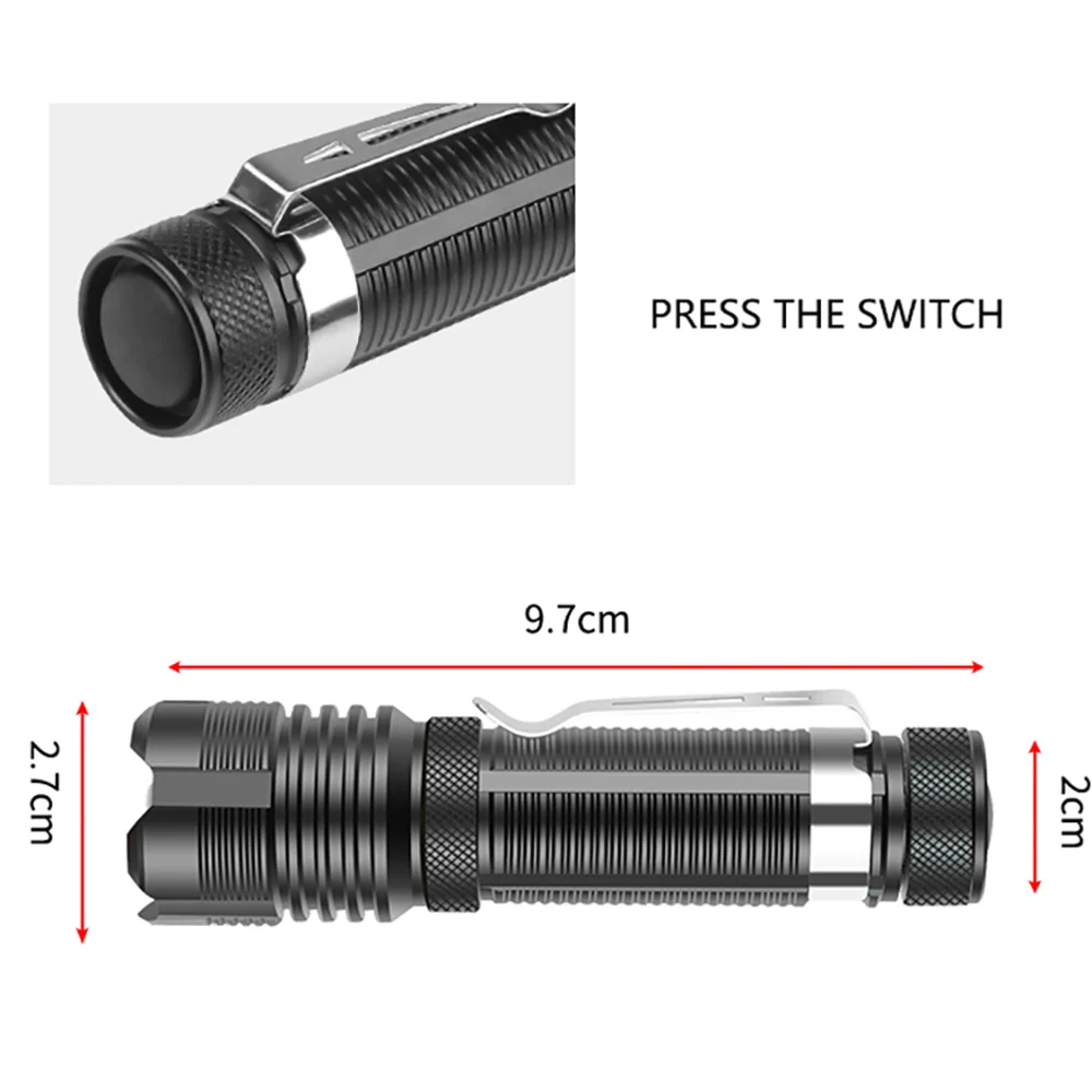 Мощсветильник светодиодный фонарик P500 500 лм тактический фонарь с большим