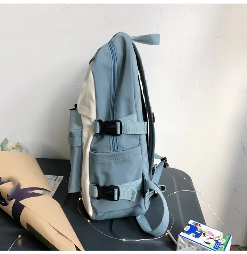High School And College Students Backpack Colorful Schoolbag Men Shoulder Bag Female Korean Version Of a Hundred Casual Simple F