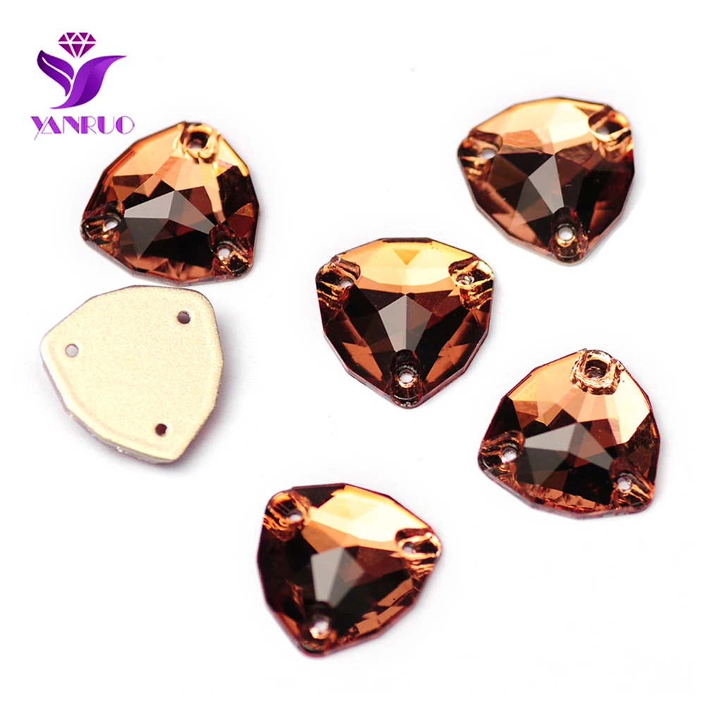 YANRUO 3272 триллиант светильник Копченый Топаз пришить камни DiY Кристалл шитье драгоценные камни рукоделие одежда Appliue обувь платье