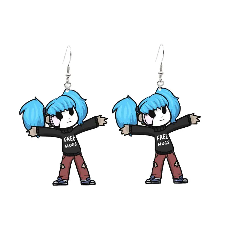 Висячие серьги с лицом Салли акриловые украшения в виде приключений страшная