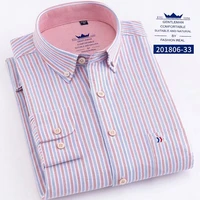 mens casual shirts 100 cotton oxford plaid shirts striped shirts single patch pocket long sleeves standard fit comfort button