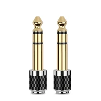 hifi 2 pcs14 male to 18 female stereo headphone adapter upgrade 6 35mm jack stereo socket male to 3 5mm jack