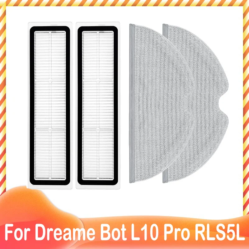 

Сменный комплект фильтра Hepa и тряпки для швабры для Xiaomi Dreame Bot L10 Pro Название модели: детали робота-пылесоса RLS5L