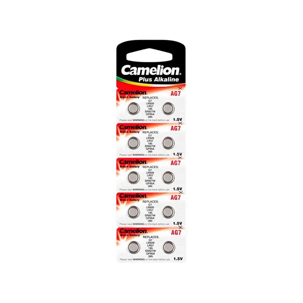 Батарейка Camelion G7/LR926/LR57/395A/195 Alkaline 1.5V (10шт в блистере)
