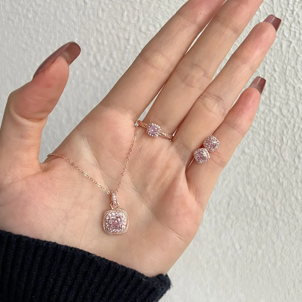 Роскошные ювелирные изделия из стерлингового серебра S925 супер-вспышка сияющий