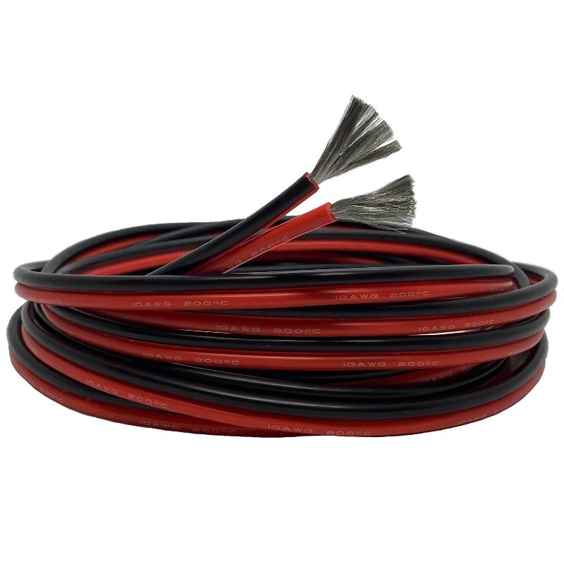 Медный провод сдвоенный силиконовый кабель супер мягкий 10 12 14 16 18 20 AWG |