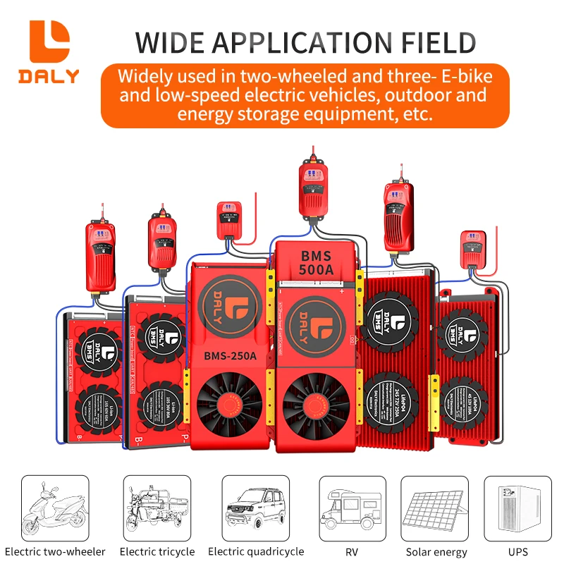 LiFePo4 BMS Parallel 15A Module 4S 12V 24V 36V 48V 30A~500A Li-Ion LTO 3S 7S 8S 10S 12S 13S 16S 24S Bluetooth APP For Solar