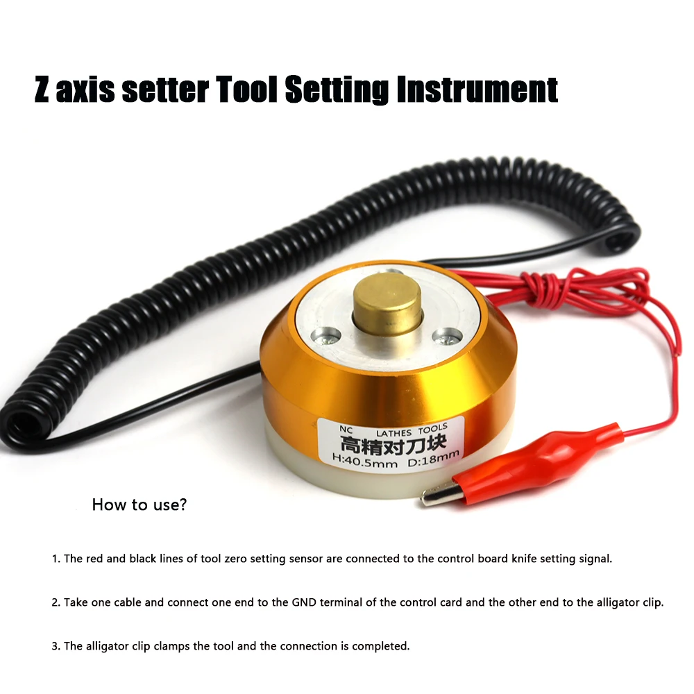 CNC Router Z axis Setter Tool Setting Instrument Auto-Check Sensor Block Zero Sensor. | Wood