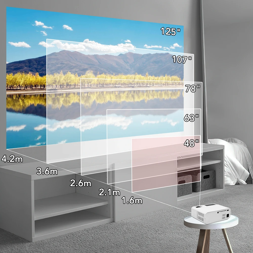 Everycom HQ9 LED 1080P 4K Проектор 2022 Яркость 8000 люмен FHD Android 9.0 5G WIFI Домашний кинотеатр для