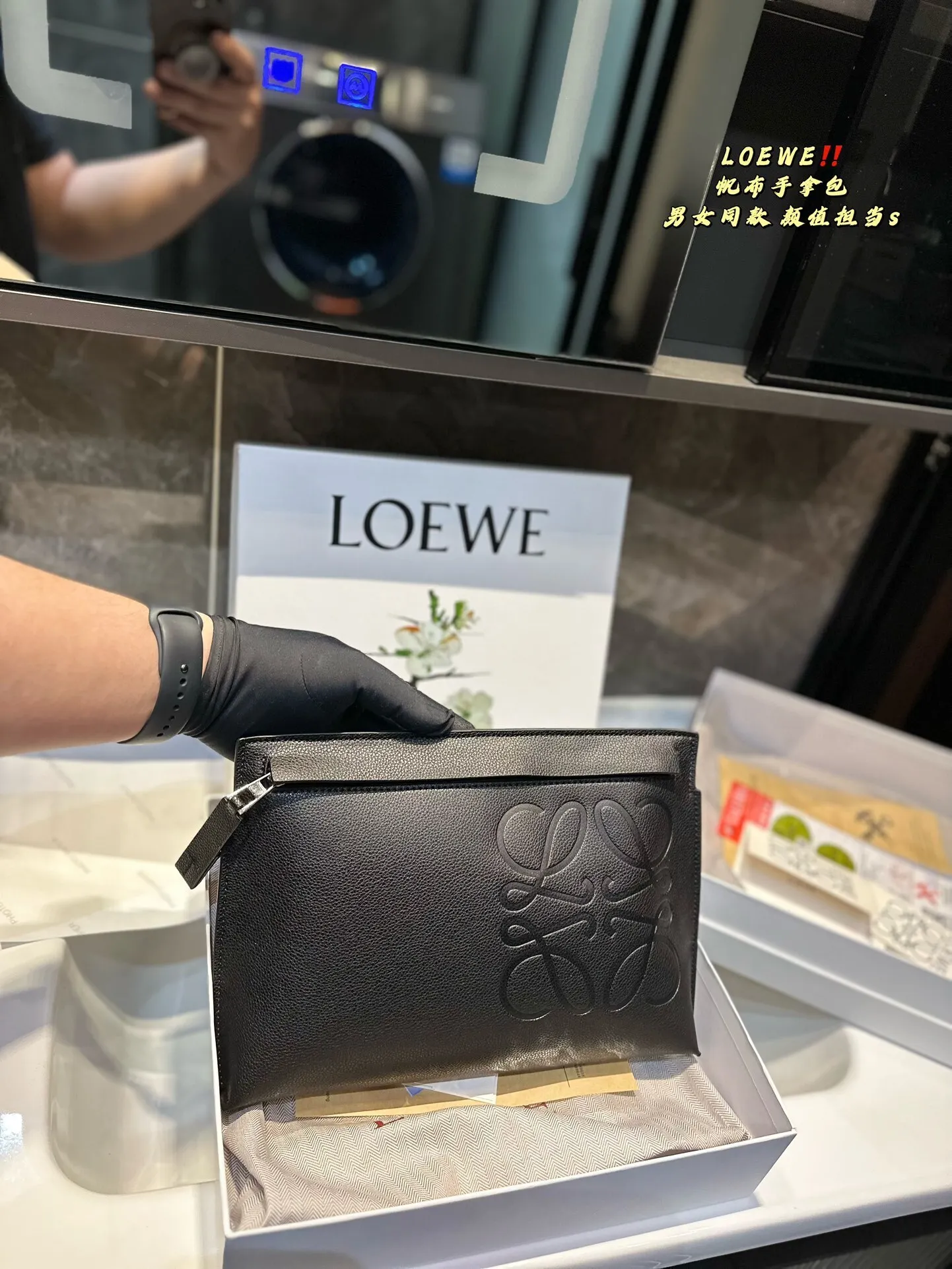 копия 1: 1 Loewe 520 Лимитированная Сумка-клатч 30*4*20 См КошелеК Монет Для Мужчин И