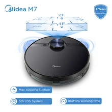 Midea M7 Robot Vacuum Cleaner Mop Water Tank E-Control LDS Navigation Wet and Dry 4000Pa APP Smart Vacuum Cleaner Wireless Robot