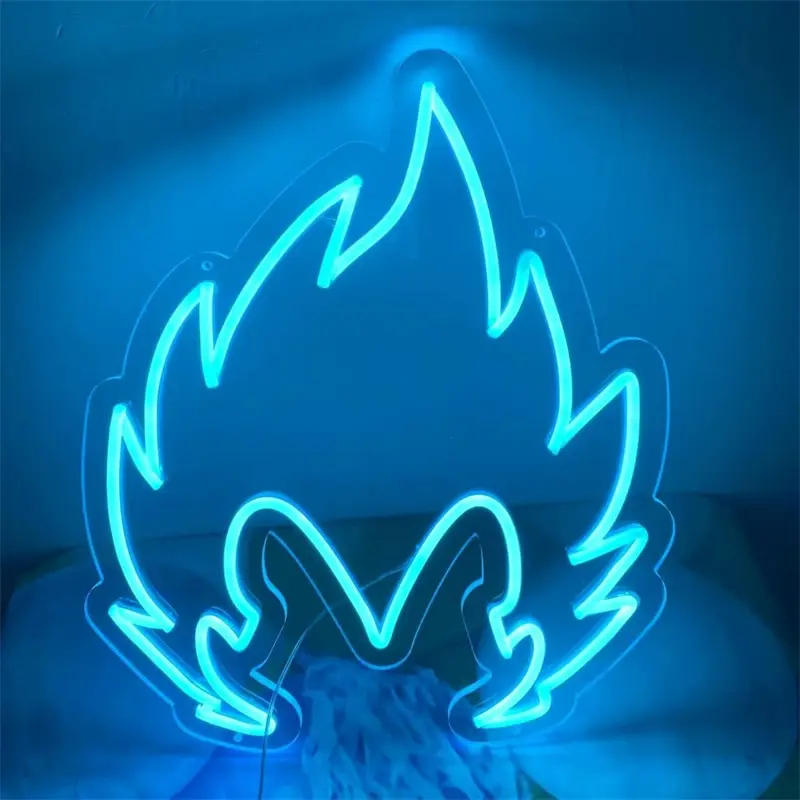 

Неоновая аниме-вывеска Vegeta, креативная игра, праздничный клуб, семейная спальня, игровая комната, Рождественская индивидуальность, Забавны...