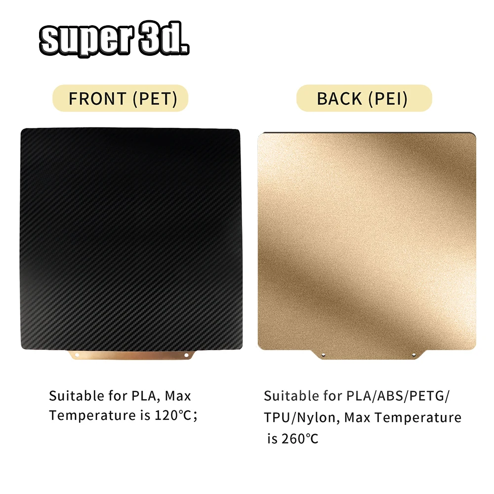 

3D Printer Parts PEI Sheet Spring Steel Sheet Textured Smooth PEI PET Flexible Magnetic Base Plate for Ender3 Hot Bed