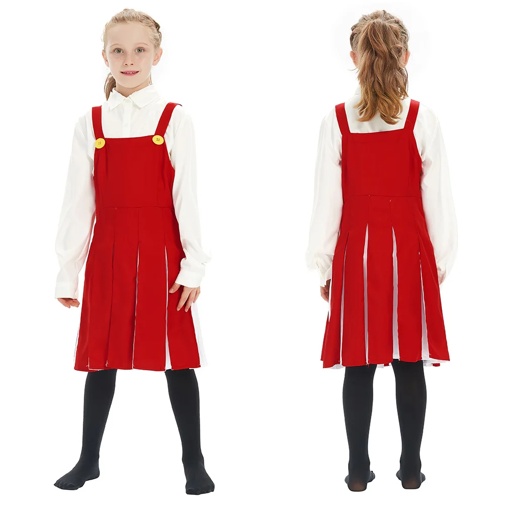 

My Boku no Hero Academia Eri Cosplay Costume Kids Gils Shirt Skirt Outfits Red Dress Children Full Set Halloween Carnival Suit