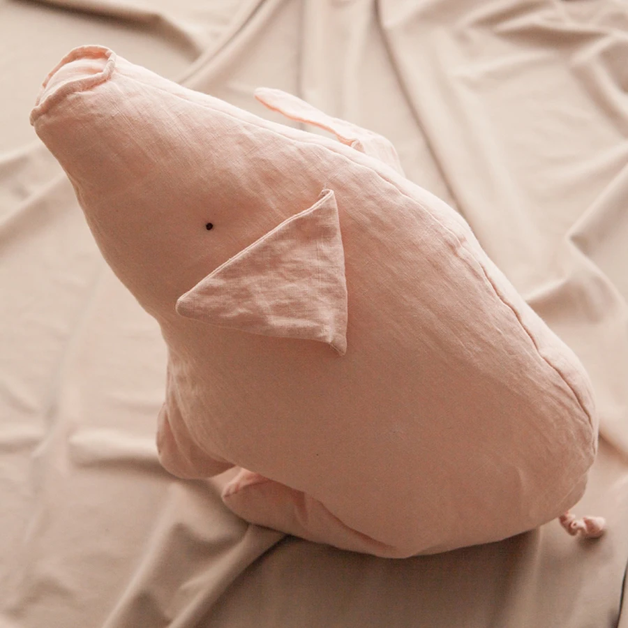 Cuddly розовые детские игрушки хлопок лен уютная мягкая ткань для поросят игрушка