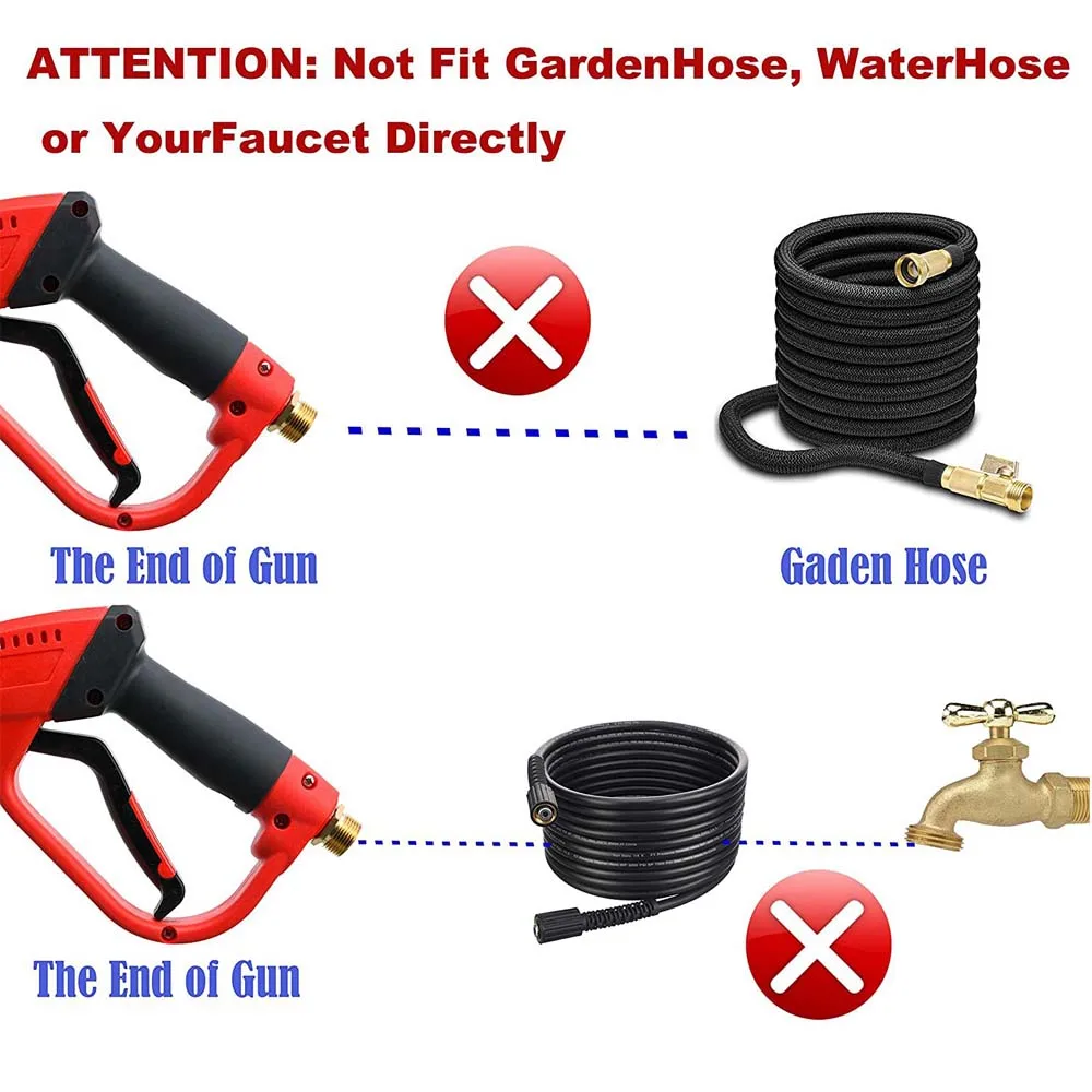 Пистолет для мойки высокого давления со сменным удлинителем 5 наконечников сопла