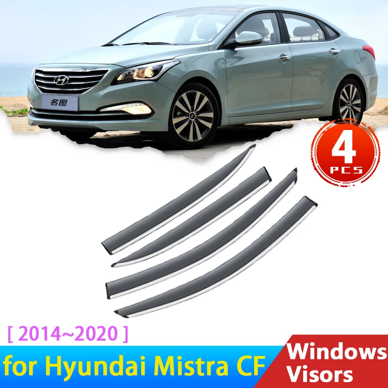 

Deflectors for Hyundai Mistra CF 2014~2020 2015 2016 2017 2018 Accessories Car Window Visors Windshield Rain Eyebrow Awning Trim