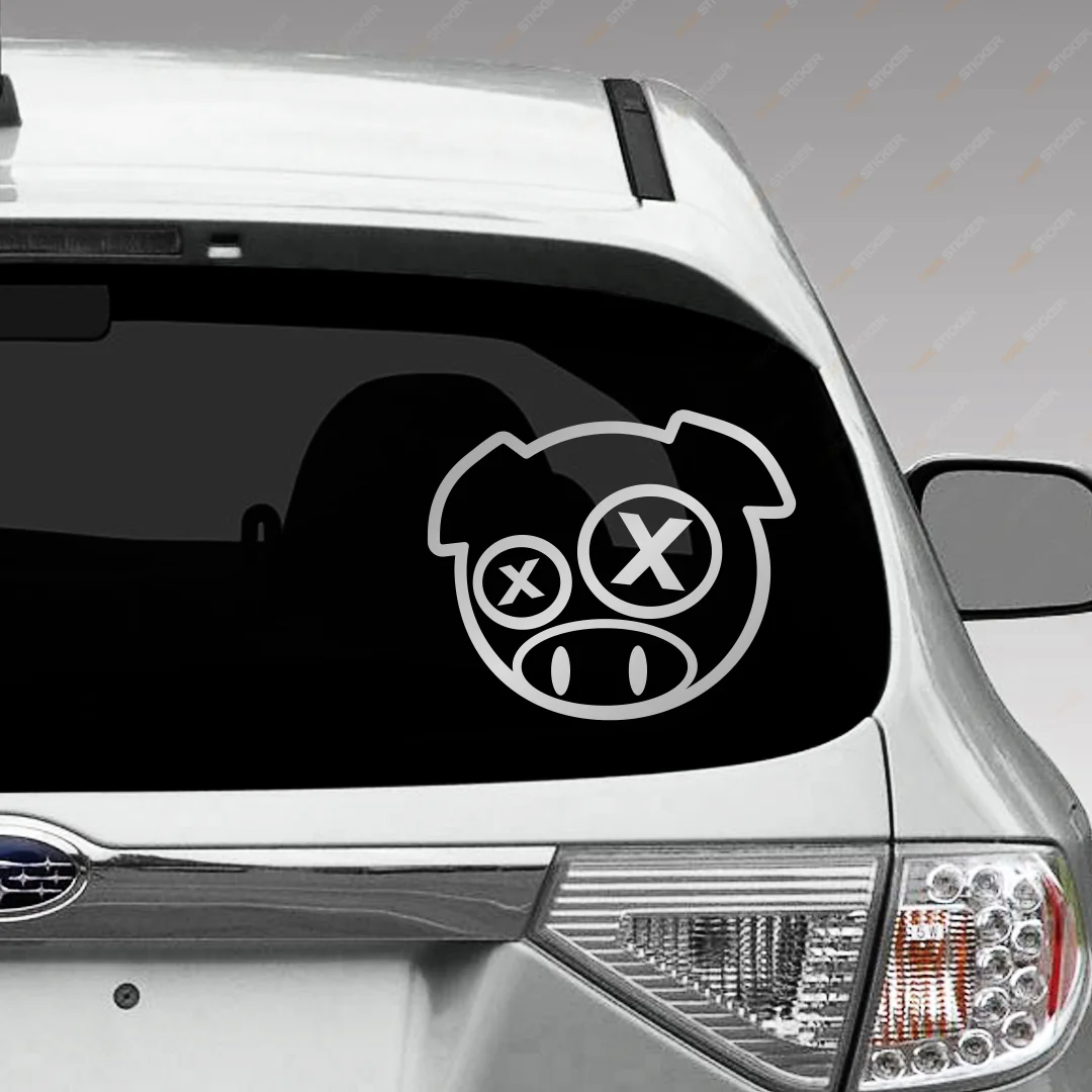 Стикер на авто - Свинка SUBARU виниловая наклейка виниловый стикер для Наклейка