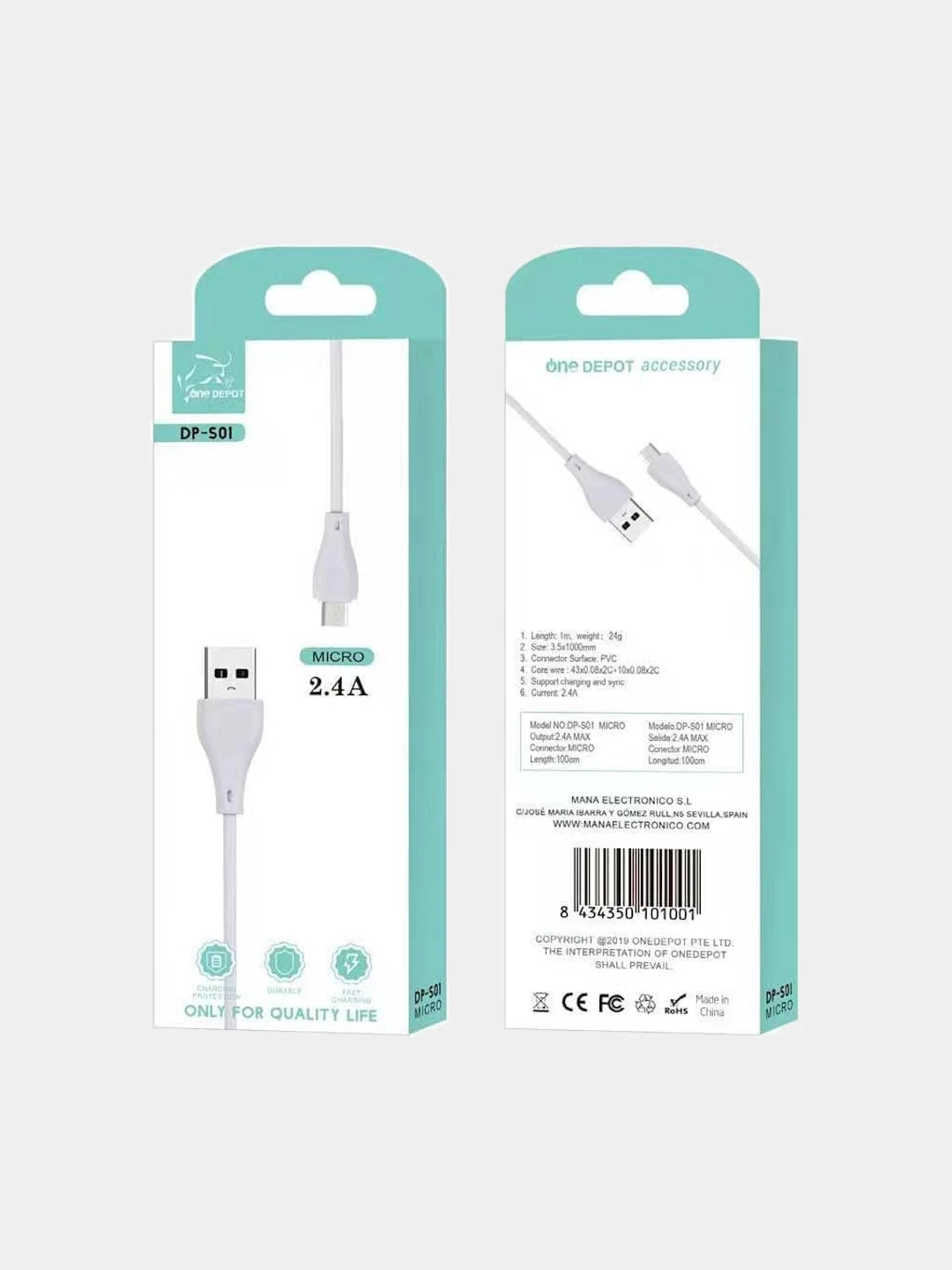 1 depot. Наушники mp3/mp4 one depot dp-h03 вакуумные (белые). 1 depot. Кабель usb one depot dp-s01l. 1 depot.